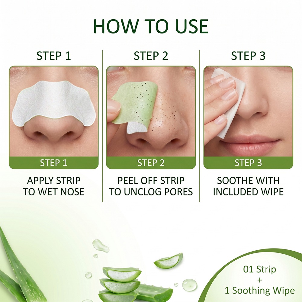 Aloe Vera Nose Pore Strips - Image 3