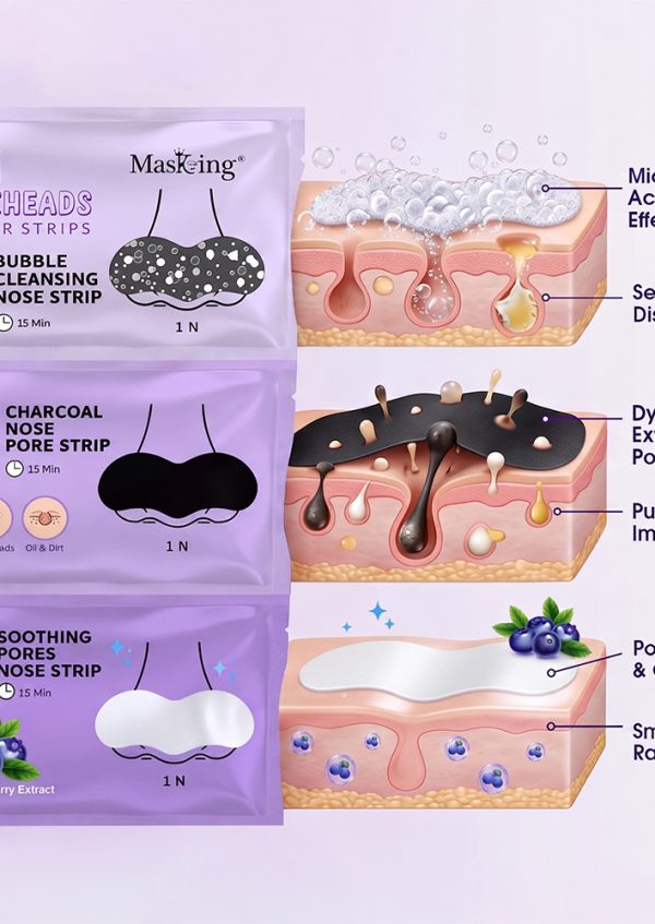 3-in-1 Step Blackheads Remover Nose Strips