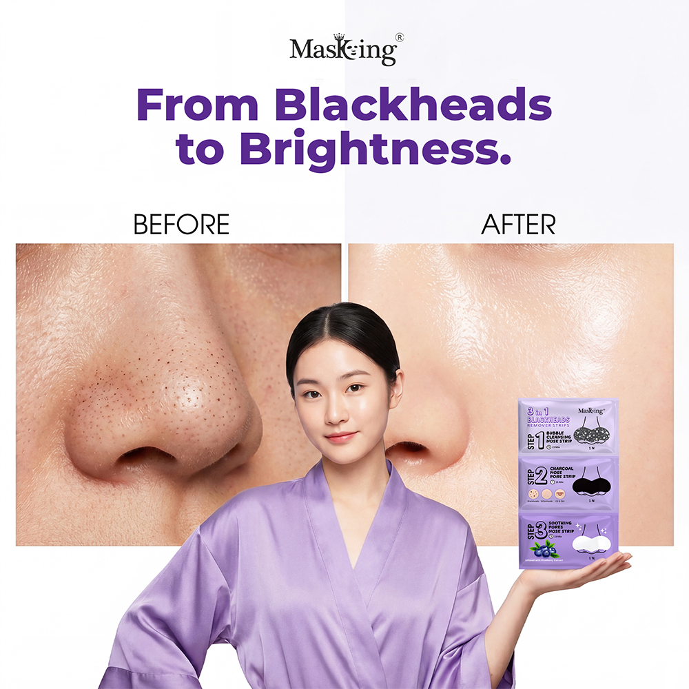 3-in-1 Step Blackheads Remover Nose Strips