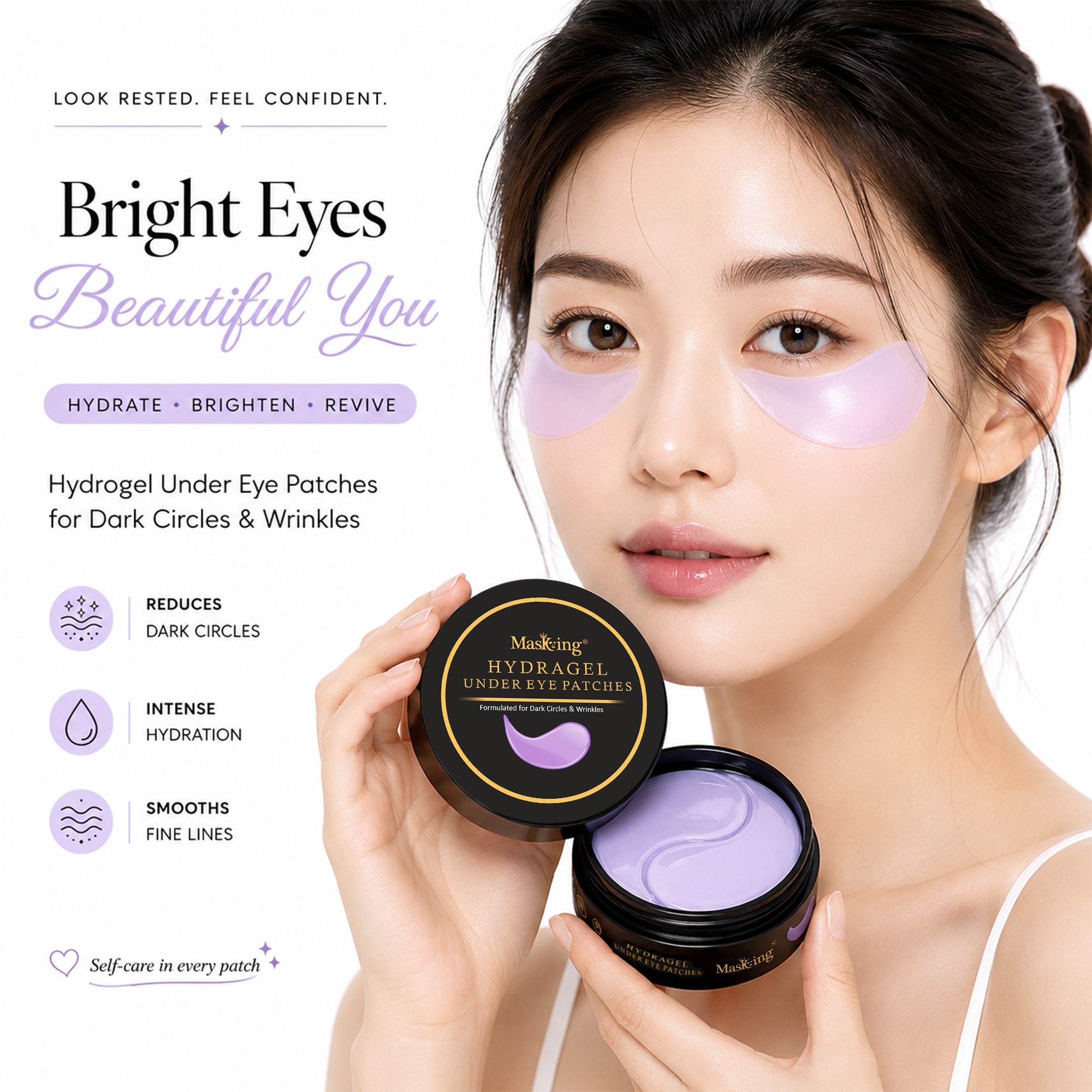 Brightening Hydragel Eye Patches for Dark Circles (60 Patches)