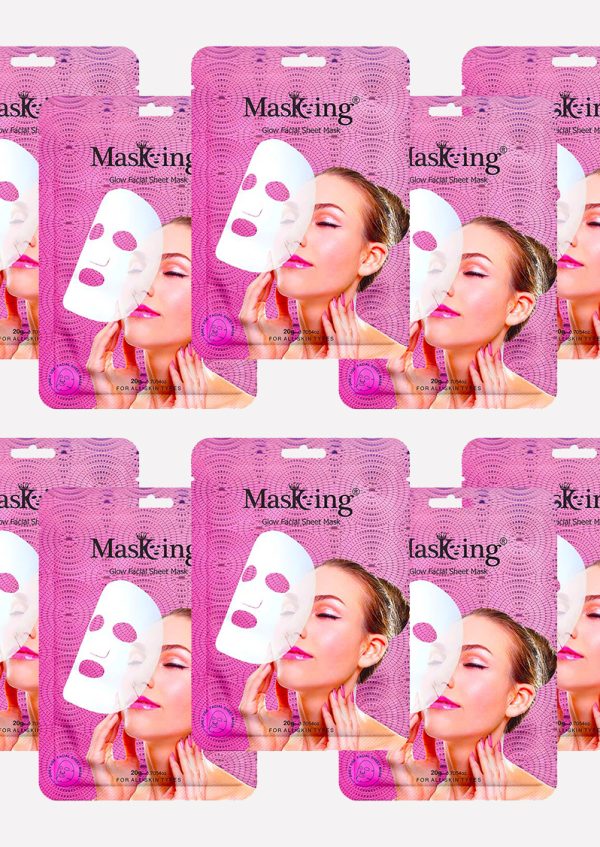 Glow facial sheet mask pack of 10
