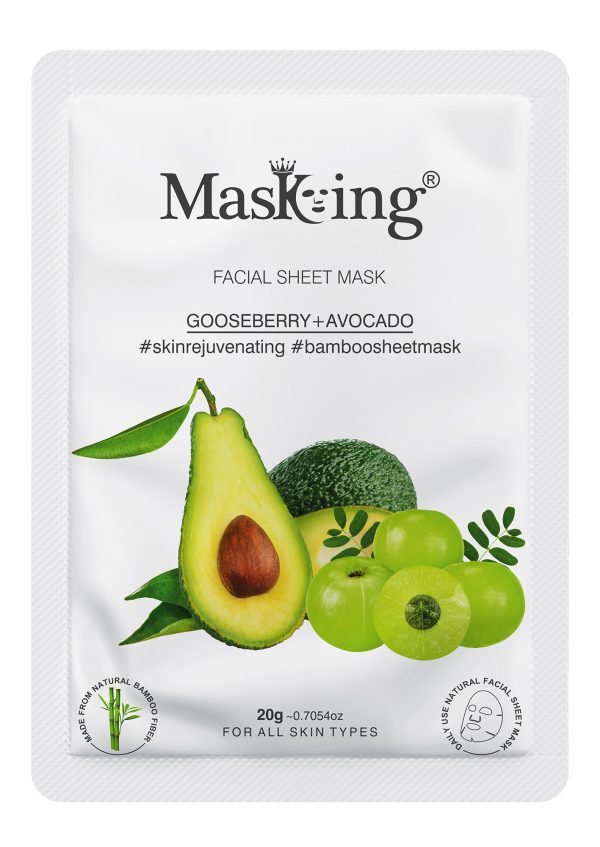 Avocado+Gooseberry Bamboo Facial Sheet Mask