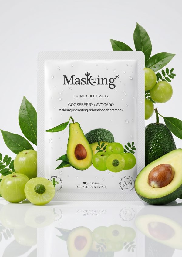 Avocado+Gooseberry Bamboo Facial Sheet Mask2