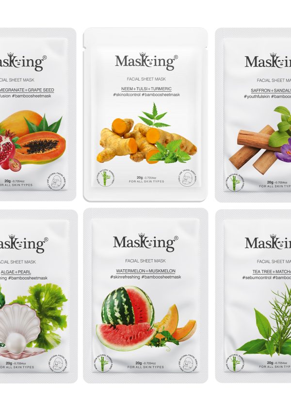 Bamboo Facial Sheet Masks, Pack of 6 - 2