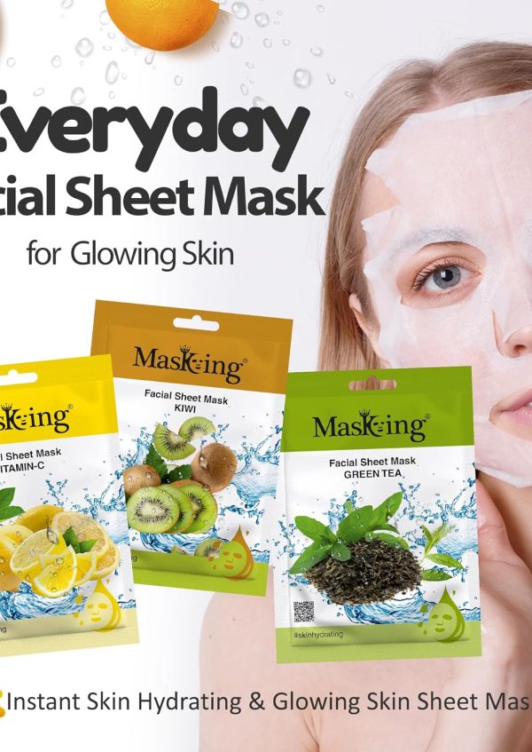 Beauty Facial Sheet Mask, pack of 6