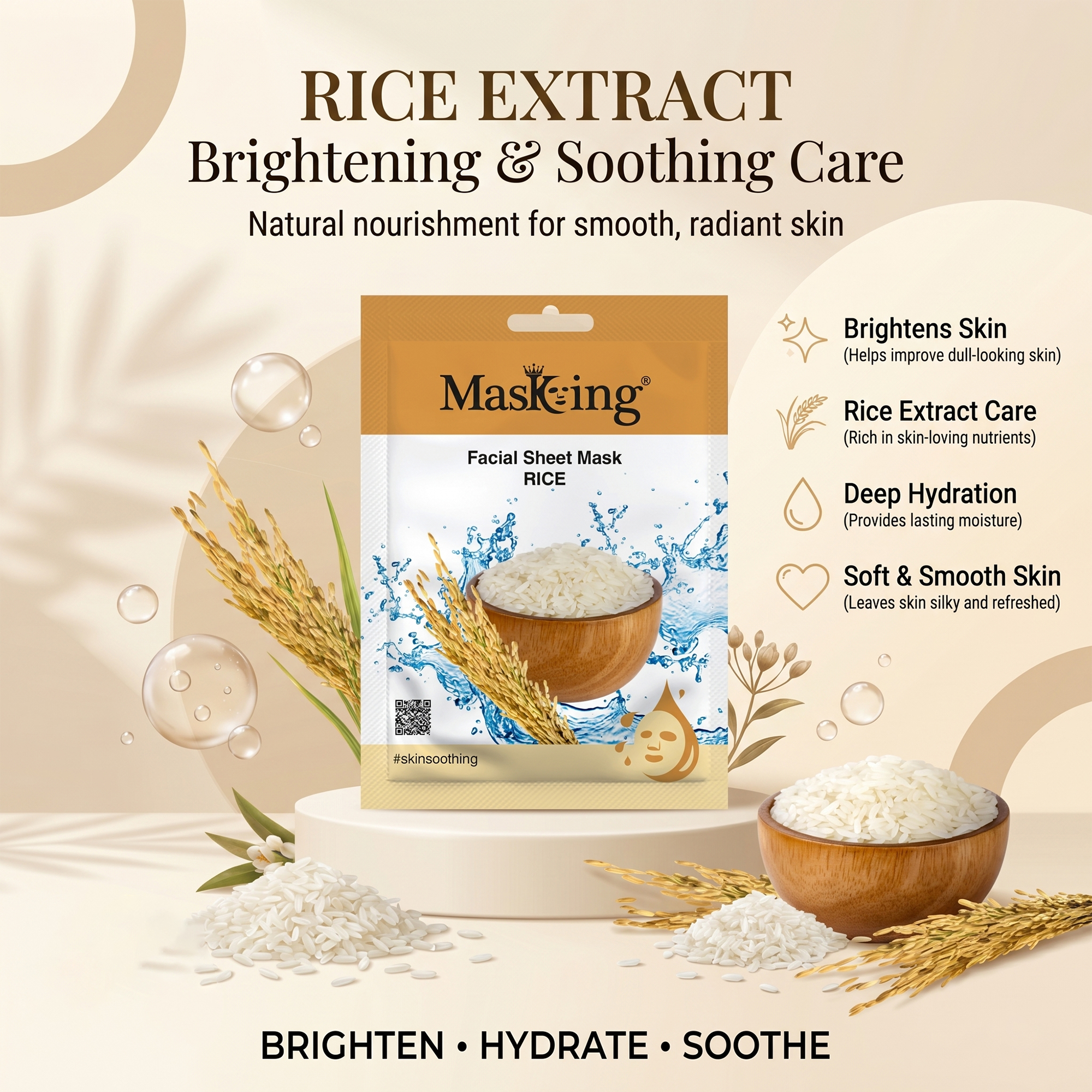 Beauty Rice Skin Soothing Facial Sheet Mask