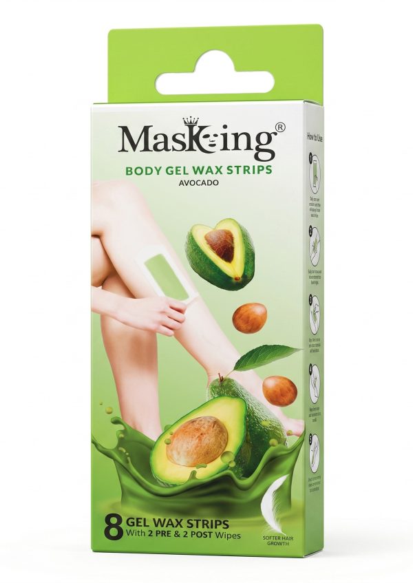 Full Body Gel Waxing Strips with Avocado Extract (8 Strips)