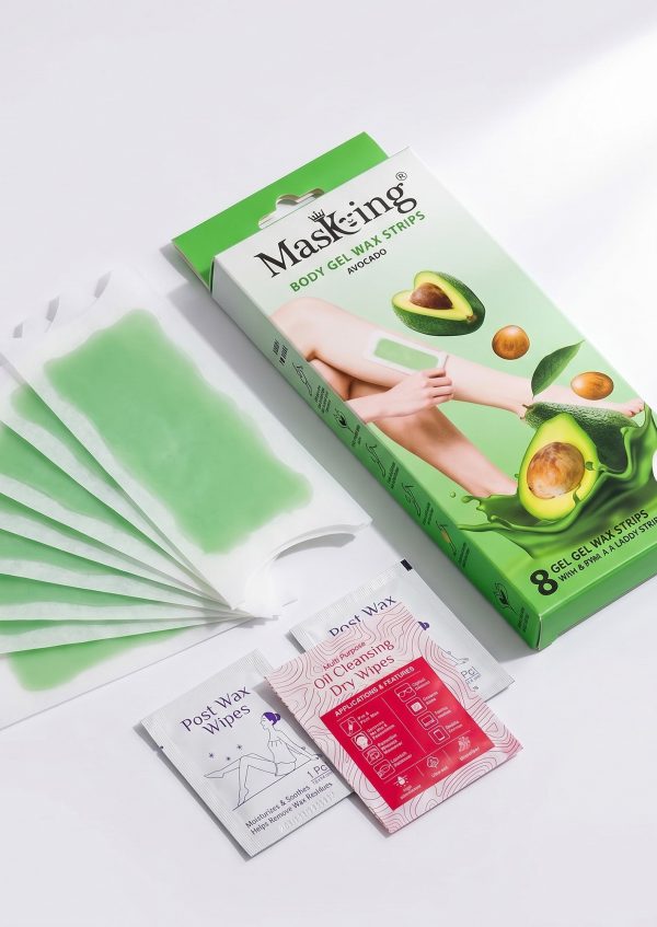 Full Body Gel Waxing Strips with Avocado Extract (8 Strips)2