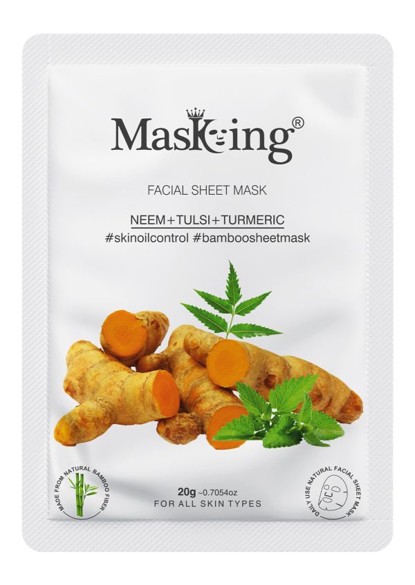 Neem+Tulsi+Turmeric Bamboo Facial Sheet Mask