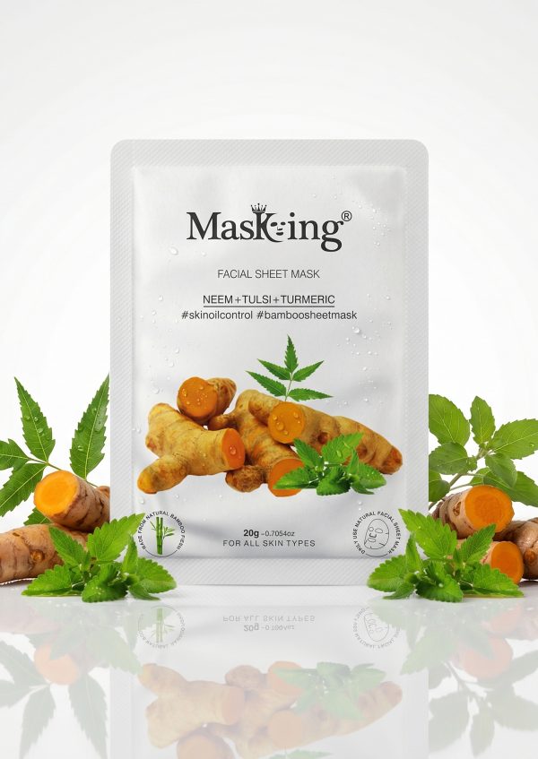 Neem+Tulsi+Turmeric Bamboo Facial Sheet Mask2