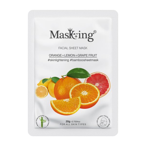 Bamboo Orange Lemon Grape Fruit Facial Sheet Mask