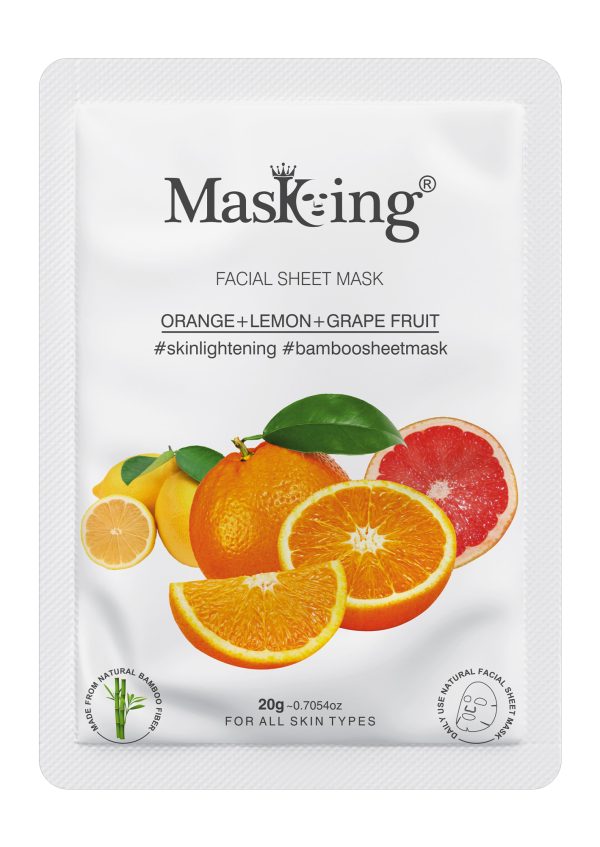 Bamboo Orange Lemon Grape Fruit Facial Sheet Mask