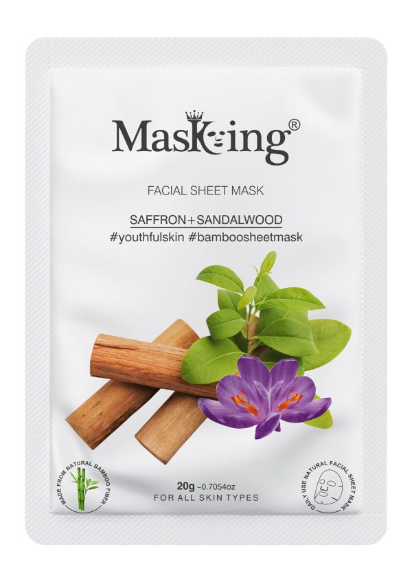 Saffron+Sandalwood Bamboo Facial Sheet Mask