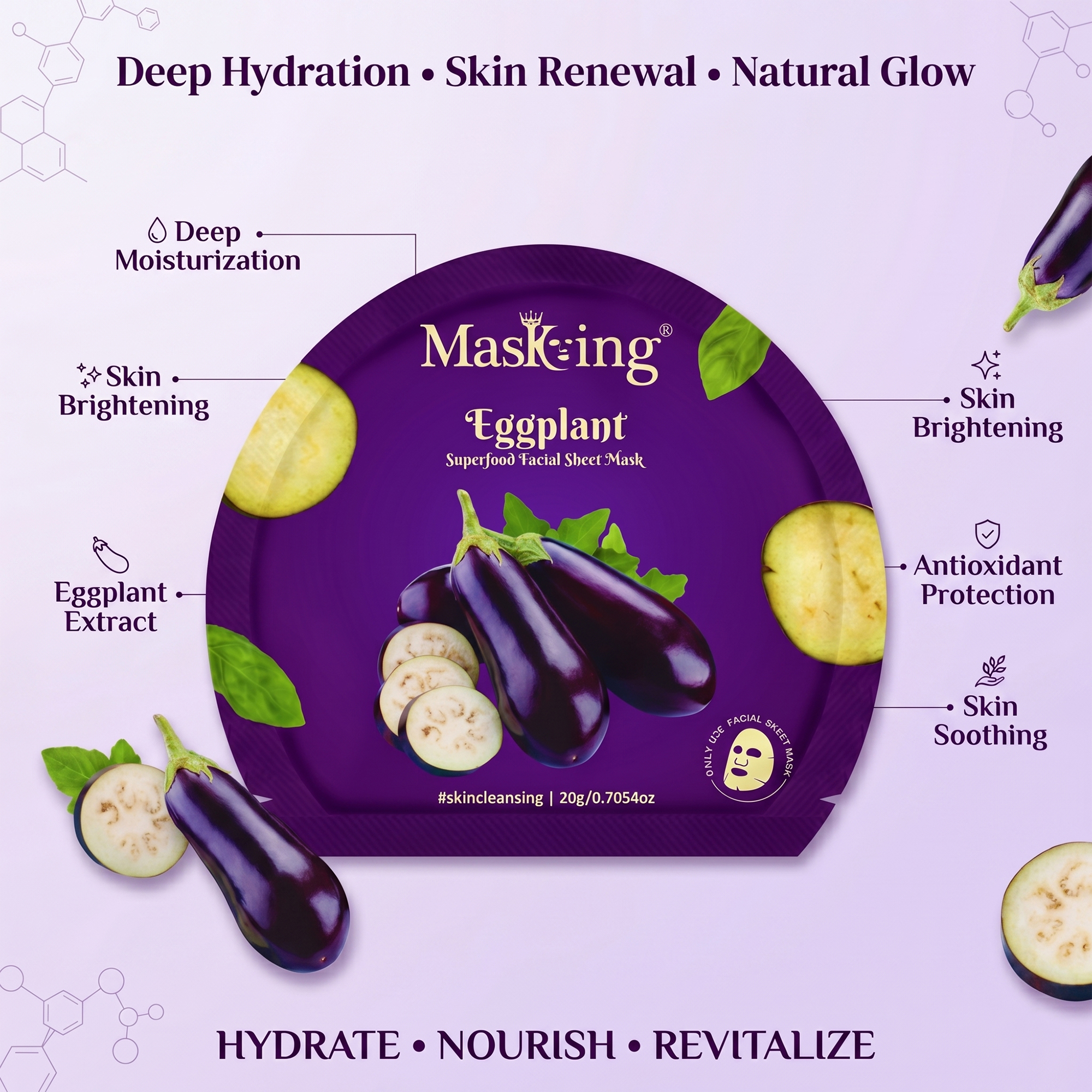 Superfood Egg Plant Facial Sheet Mask7