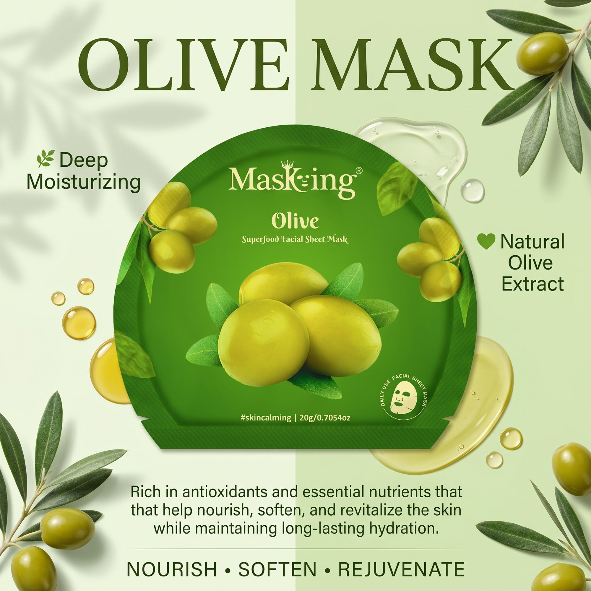 Superfood Olive Facial Sheet Mask7
