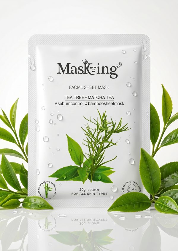 Tea Tree+ Matcha Tea Bamboo Facial Sheet Mask2