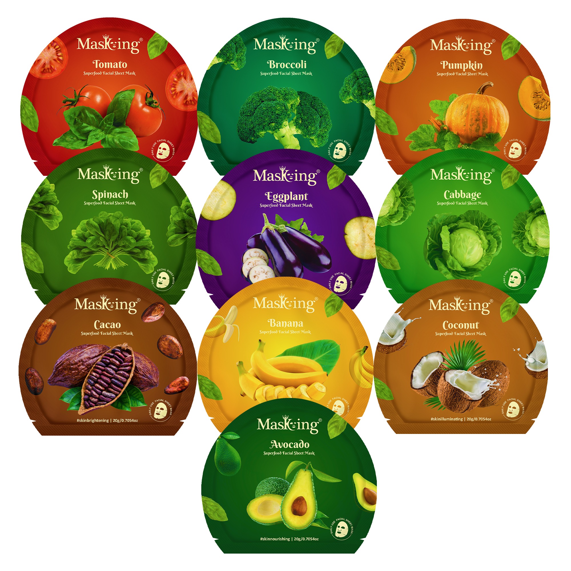 Superfood Facial Sheet Mask, pack of 10